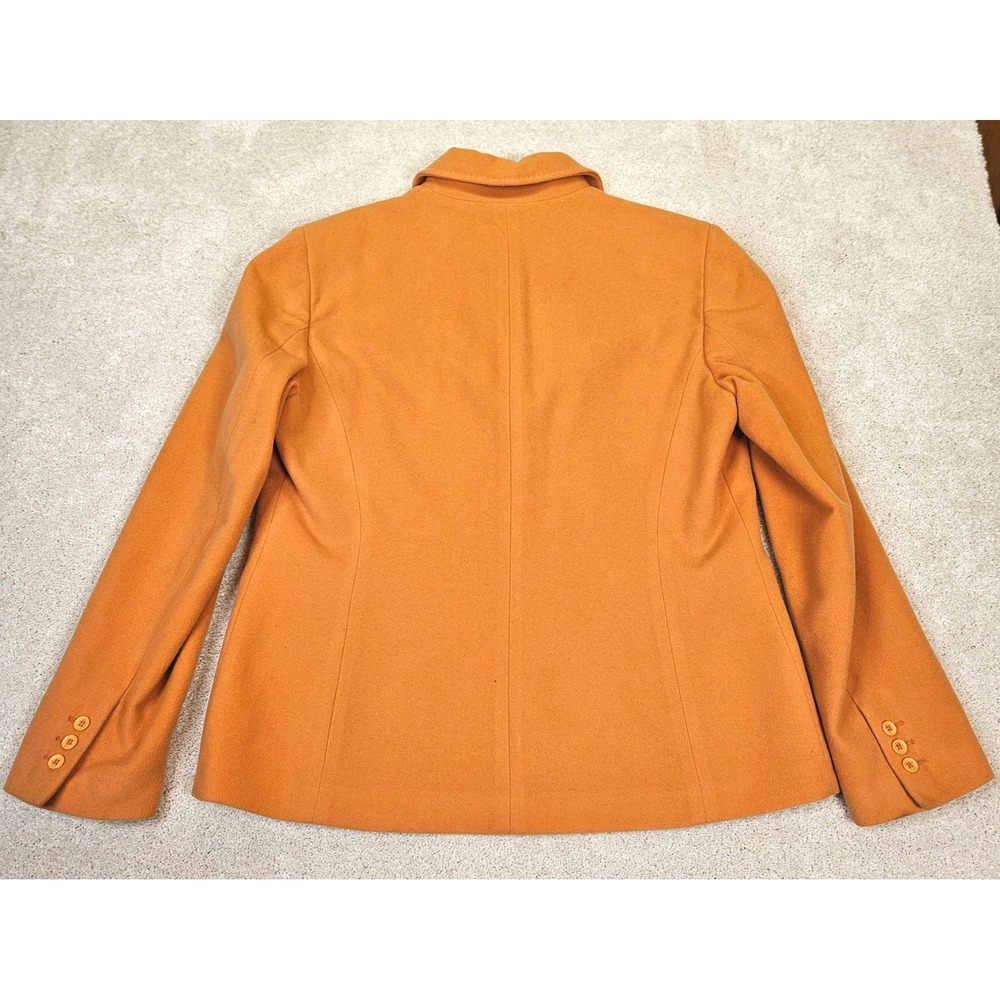 VTG CASUAL CORNER Y2K Women's‎ Pumpkin Cashmere Wool Blazer XL Made in Romania - Picture 6 of 7